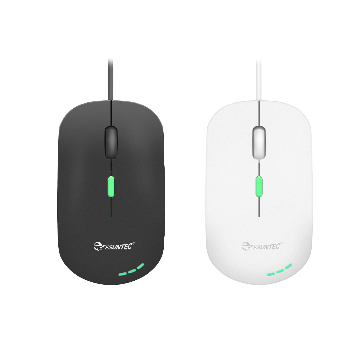 New Hot Selling Wired Optical Mouse 4D Button Computer Mice Both Hands Durable Office Mouse with Light, M-007C