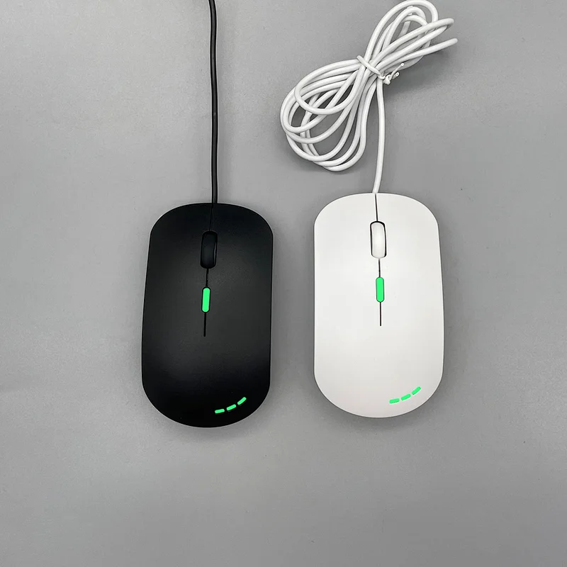 New Hot Selling Wired Optical Mouse 4D Button Computer Mice Both Hands Durable Office Mouse with Light, M-007C